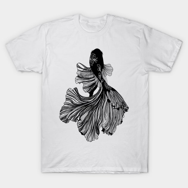 Siamese fighting fish T-Shirt by Introvert Home 